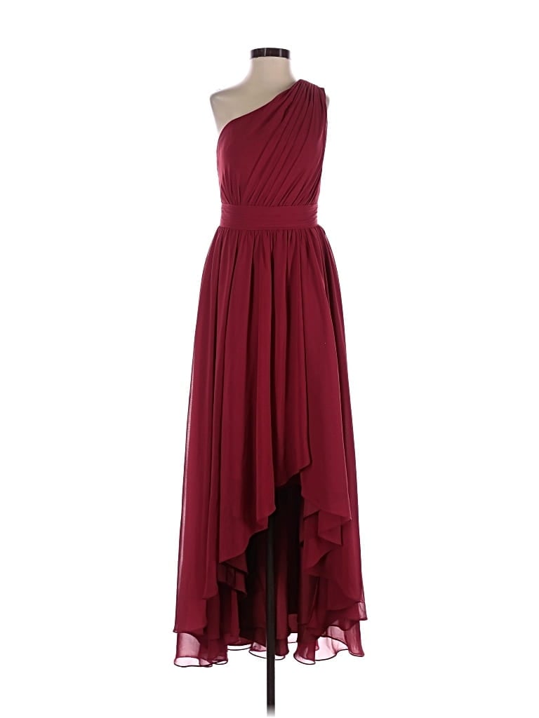 Azazie Cocktail Dress - Bridesmaid: Burgundy Dresses - Used - Size 2