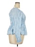 Torrid Blue Long Sleeve Blouse Size 2X Plus (2) - photo 4