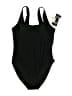 Nicole Miller Studio Solid Black One Piece Swimsuit Size L - photo 1