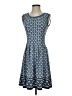 Max Studio Paisley Blue Casual Dress Size XS - photo 1