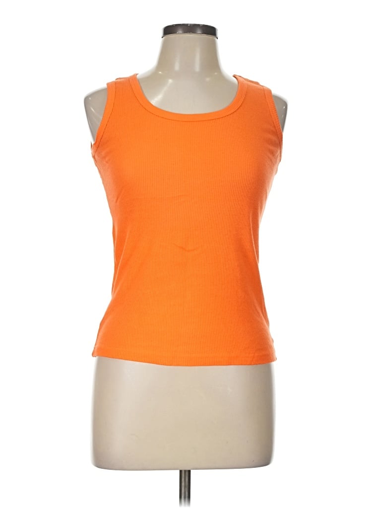 Pre-owned Assorted Brands Sleeveless T-shirt In Orange