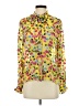 Saloni Print Yellow Long Sleeve Blouse Size 4 - photo 1