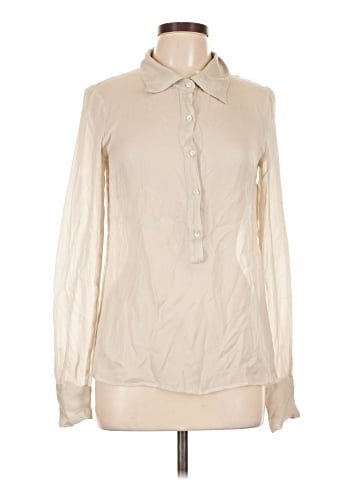 Jucca Long Sleeve Silk Top (view 1)