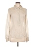 Jucca 100% Silk Ivory Long Sleeve Silk Top Size EU 42 / US 12 - photo 1