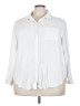 Torrid Solid White Long Sleeve Button-Down Shirt Size 3X Plus (3) - photo 1