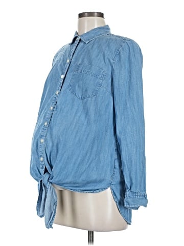 Gap - Maternity Long Sleeve Button-Down Shirt (view 1)