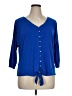 NY Collection Blue 3/4 Sleeve T-Shirt Size 1X - photo 1