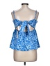 THML 100% Polyester Blue Sleeveless Blouse Size L - photo 2