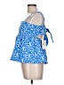 THML 100% Polyester Blue Sleeveless Blouse Size L - photo 5