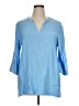 Lands' End Blue 3/4 Sleeve Blouse Size XL - photo 1