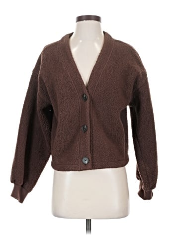 Madewell (Re)sourced Fleece Crop Cardigan (view 1)