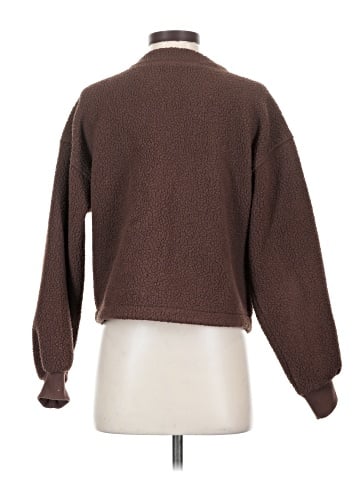 Madewell (Re)sourced Fleece Crop Cardigan (view 2)