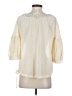 BCBGMAXAZRIA 100% Cotton Ivory 3/4 Sleeve Blouse Size S - photo 2
