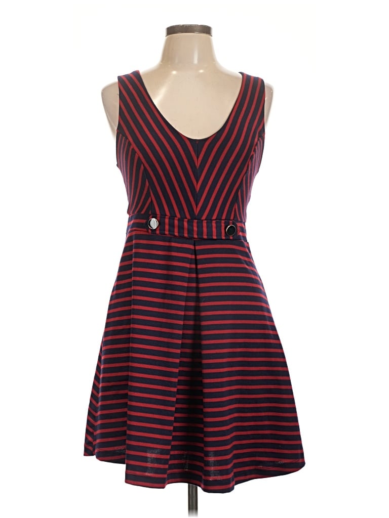 Pre-owned Monteau Casual Dress In Burgundy