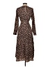 Boden 100% Polyester Animal Print Brown Casual Dress Size 2 (estimated) - photo 2