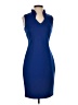 Calvin Klein Solid Blue Cocktail Dress Size 4 (petite) - photo 1