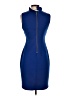 Calvin Klein Solid Blue Cocktail Dress Size 4 (petite) - photo 2