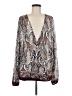 Daytrip Paisley Brown Long Sleeve Blouse Size M - photo 1