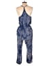 Storia 100% Rayon Tie-dye Blue Jumpsuit Size M - photo 2