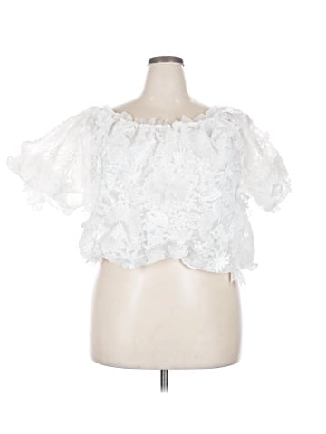Forever That Girl for Anthropologie Short Sleeve Blouse (view 1)