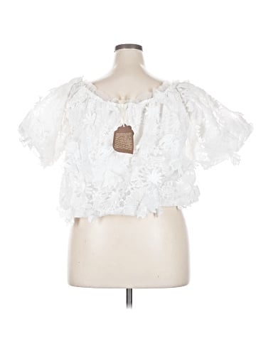 Forever That Girl for Anthropologie Short Sleeve Blouse (view 2)