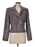 Helene Sidel 100% Silk Tweed Purple Silk Blazer Size 8 - photo 1