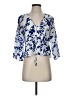 Wray 100% Polyester Blue 3/4 Sleeve Blouse Size XS - photo 1