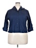 Assorted Brands 100% Cotton Blue 3/4 Sleeve Button-Down Shirt Size 24 - photo 1