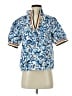 VOY Blue Short Sleeve Blouse Size S - photo 1