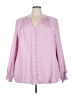 Torrid Pink Long Sleeve Blouse Size 3X Plus (3) - photo 1