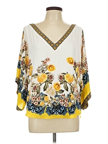 White House Black Market 3/4 Sleeve Blouse (view 1)