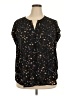 Monday Fun 100% Polyester Black Short Sleeve Blouse Size 2X - photo 1