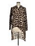 Shein Animal Print Tan Long Sleeve Blouse Size XL - photo 1