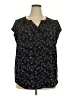41Hawthorn Black Short Sleeve Blouse Size 2X - photo 1