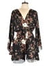Boohoo 100% Recycled Polyester Floral Black Romper Size 12 - photo 1