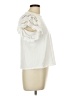 Main Strip Ivory Short Sleeve Top Size L - photo 4