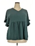 MIHOLL 100% Polyester Teal 3/4 Sleeve Blouse Size XXL - photo 1