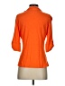 Cathy Orange 3/4 Sleeve Button-Down Shirt Size S - photo 2