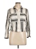 H&M Stripes Ivory 3/4 Sleeve Button-Down Shirt Size 12 - photo 1