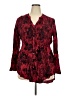 Torrid Red Long Sleeve Blouse Size 2X Plus (2) - photo 1