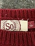 SO 100% Acrylic Color Block Burgundy Pullover Sweater Size L - photo 7