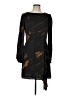 Santorelli 100% Viscose Graphic Black Cocktail Dress Size EU (IT) 46 / US 10 - photo 1