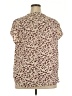 Monday Fun 100% Polyester Animal Print Burgundy Short Sleeve Blouse Size 2X - photo 2