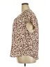 Monday Fun 100% Polyester Animal Print Burgundy Short Sleeve Blouse Size 2X - photo 5