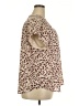 Monday Fun 100% Polyester Animal Print Burgundy Short Sleeve Blouse Size 2X - photo 4