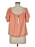 Naked Zebra 100% Polyester Orange Short Sleeve Blouse Size M - photo 2