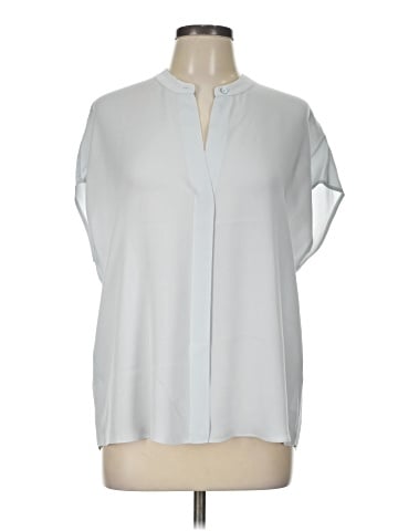 Vince. Short Sleeve Silk Top (view 1)
