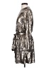 Mac Duggal 100% Polyester Metallic Silver Cocktail Dress Size 2 - photo 5