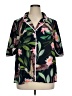 ELOQUII Tropical Black 3/4 Sleeve Blouse Size 14 Plus - photo 1