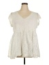 Torrid Ivory Long Sleeve Blouse Size 3X Plus (3) - photo 1